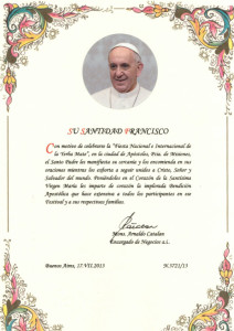 Carta del Papa Francisco.