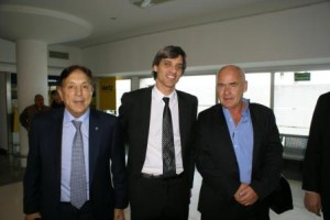 Oscar Ghezzi, Pte Cat, Ignacio Saife, Pte Instituto de Turismo de Chaco y el Ministro de Turismo de la Nación, Enrique Meyer en Chaco.