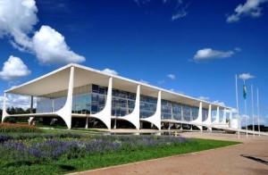 Palácio do Planalto.  Es la sede del Poder ejecutivo de Brasil.