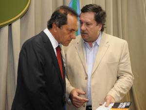 Intendente de Gesell, Jorge Rodríguez Erneta y Gobernador Daniel Scioli.