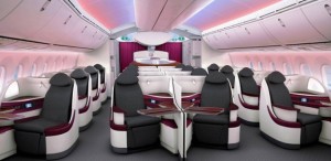 Qatar Airways excelentes servicios a bordo.