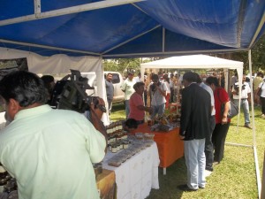 Inauguración de una feria campesina en el camping municipal.