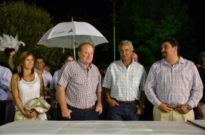 El Gobernador, Maurice Closs y el Ministro de Turismo, Horacio Blodek recorrieron los carnavales 2014 de la provincia de Misiones.