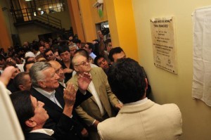 Gioja inaugurando el Estadio Unico de Jachal "Papa Francisco".
