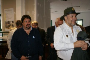 Meyer y Closs junto a Carlos Corvalán de recorrida.