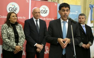 Fein, Bonfatti, Ramos y Suárez en la presentación en Rosario.