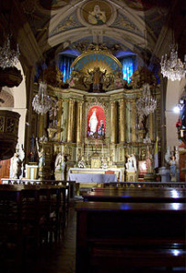 Altar de la capilla del hospital San Felipe.
