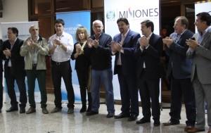 Ghezzi, Jacobo, Ramos, Vismara, Meyer, Closs, Recalde, Blodek y Alvarez en el acto de inauguración.