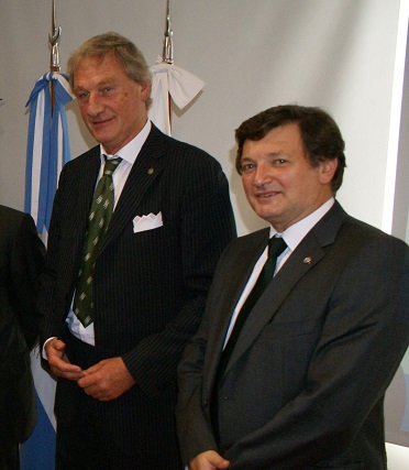 Presidente de la Cámara de Turismo de Chubut, Willie Paats y  el secretario de la CAT, Horacio Repucci.