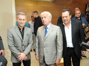 Intendente de Villa Carlos Paz, Esteban Avilés_ Gobernador de la Sota y Gustavo Santos , Presidente de la Agencia Córdoba Turismo.