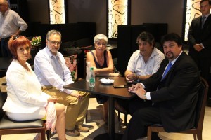 Sergio Dobrusin, ministro de turismo de Misiones, Marcelo Sanchez, Intendente de Puerto Iguazú y Gobernador Maurece Closs.