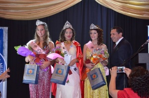 Las consagradas, Nina Zanivan, segunda princesa, Abigail Mendoza, Reina de las Cataratas y Andrea Valdivia, Primer Princesa.