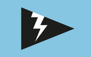 Bandera de alerta de tormentas eléctricas.