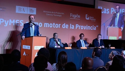 Scioli y Marangoni, anunciaron financiamiento para pequeñas y medianas empresas de la Provincia.
