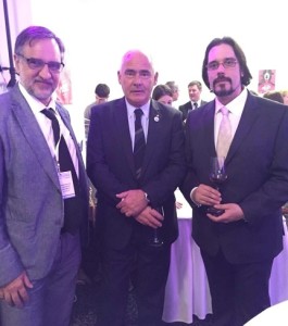 Dobrusin junto al Ministro de Turismo de la Nación, Enrique Meyer en Moscú.