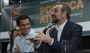 Gustavo Marangoni y Facundo Manes presentaron la reedición de Política ATP. 