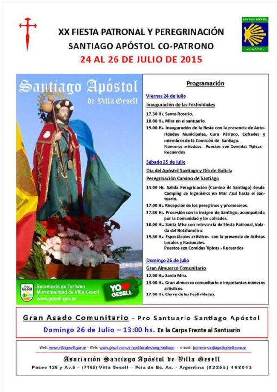 24 al 26 de Julio,  XX Edición de Santiago Apóstol.