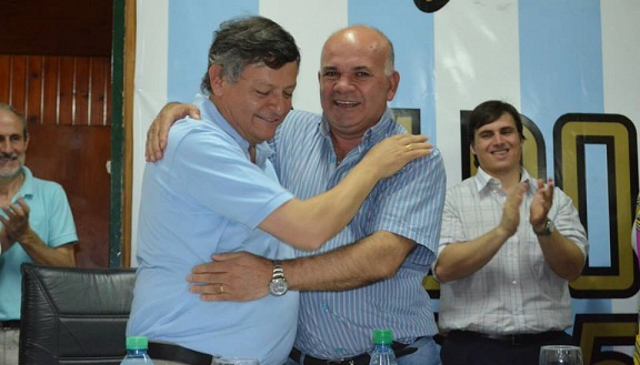 El candidato a Gobernador por Chaco, Domingo Peppo y el Intendnete de Gral San Martín, Aldo Leiva.