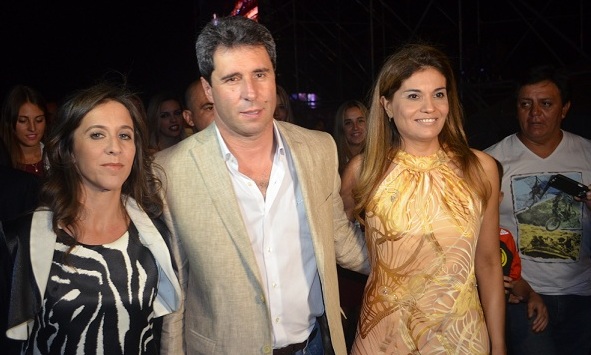 Ministra de Turismo y Cultura, Claudia Grynszpan, Gobernador Sergio Uñac y su esposa Silvana Rodríguez.