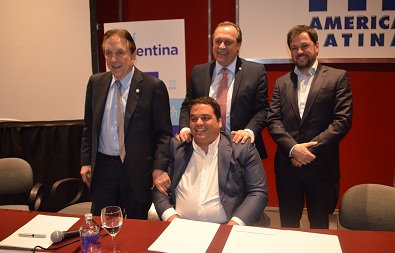 Oscar Ghezzi, Ministro Triaca, Santos y Diaz Guilligan